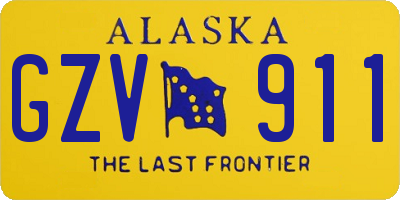 AK license plate GZV911