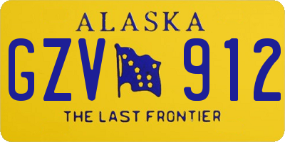 AK license plate GZV912