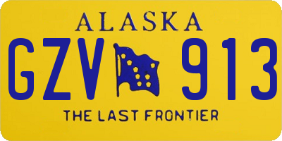 AK license plate GZV913