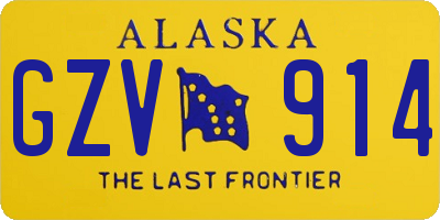 AK license plate GZV914