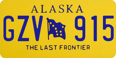 AK license plate GZV915