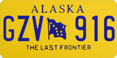 AK license plate GZV916