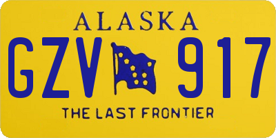 AK license plate GZV917