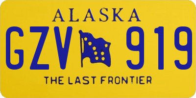 AK license plate GZV919