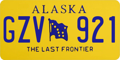 AK license plate GZV921