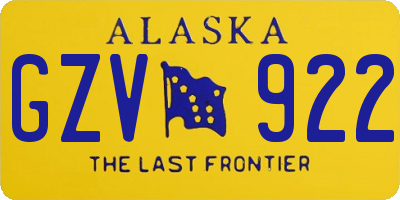 AK license plate GZV922