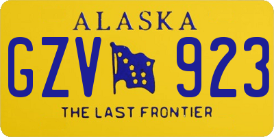 AK license plate GZV923