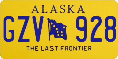 AK license plate GZV928