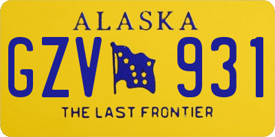 AK license plate GZV931