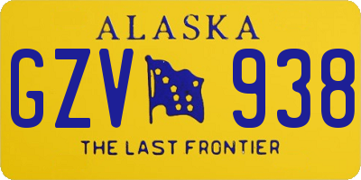 AK license plate GZV938