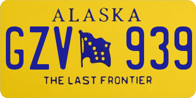 AK license plate GZV939