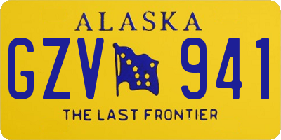 AK license plate GZV941