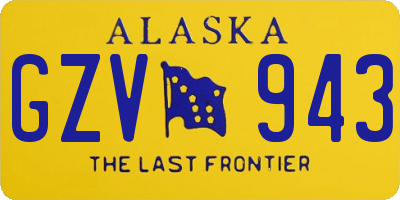 AK license plate GZV943