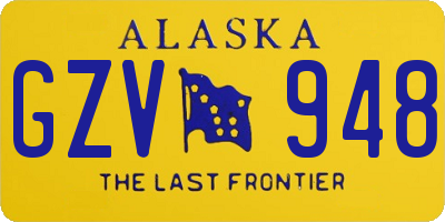 AK license plate GZV948