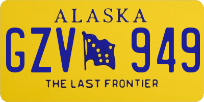 AK license plate GZV949