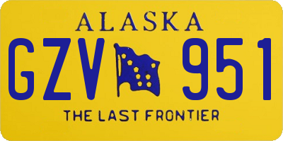 AK license plate GZV951