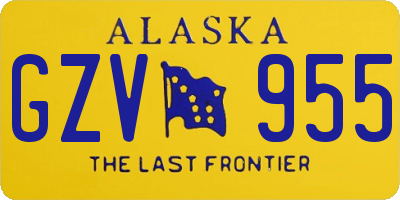 AK license plate GZV955