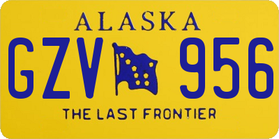 AK license plate GZV956