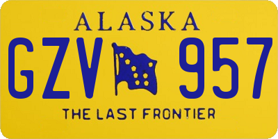 AK license plate GZV957