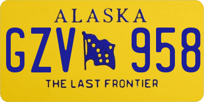 AK license plate GZV958