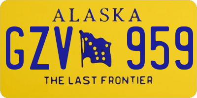 AK license plate GZV959