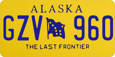 AK license plate GZV960