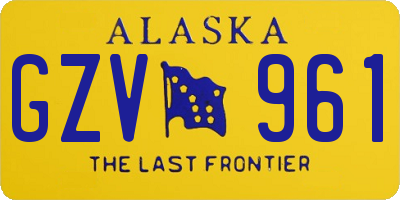 AK license plate GZV961