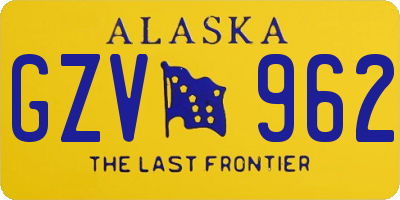 AK license plate GZV962