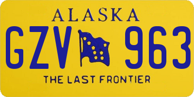 AK license plate GZV963