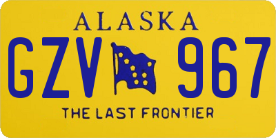 AK license plate GZV967