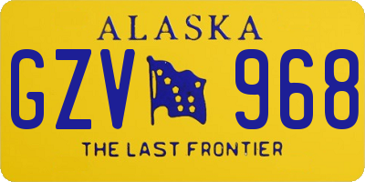 AK license plate GZV968