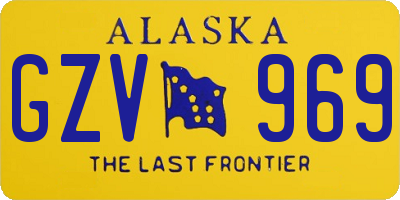 AK license plate GZV969