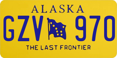 AK license plate GZV970