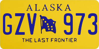 AK license plate GZV973