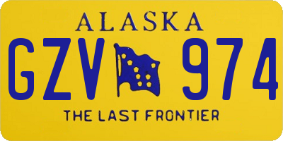 AK license plate GZV974