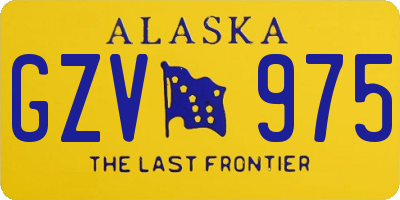 AK license plate GZV975