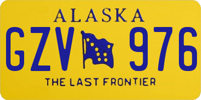 AK license plate GZV976