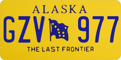 AK license plate GZV977