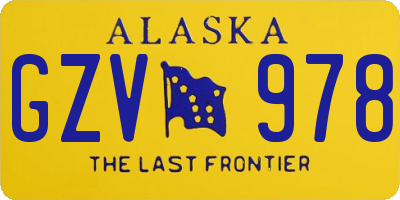 AK license plate GZV978