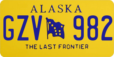 AK license plate GZV982