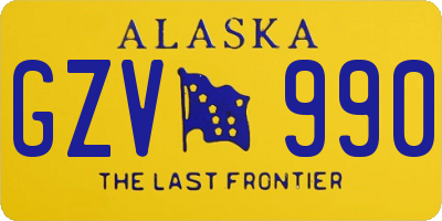 AK license plate GZV990