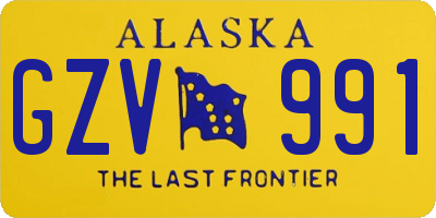 AK license plate GZV991