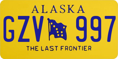 AK license plate GZV997