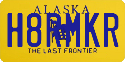AK license plate H8RMKR