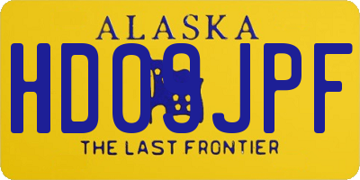 AK license plate HD09JPF