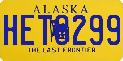 AK license plate HET8299