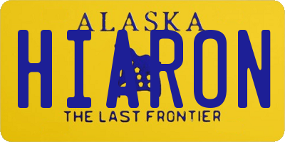 AK license plate HIARON