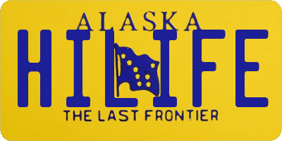 AK license plate HILIFE