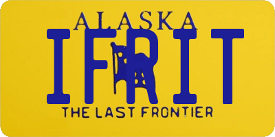 AK license plate IFRIT