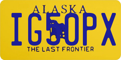 AK license plate IG50PX